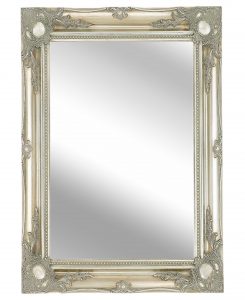 3 inch vanity silver swept framed mirror tv
