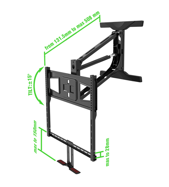 Pull down tv stand deals