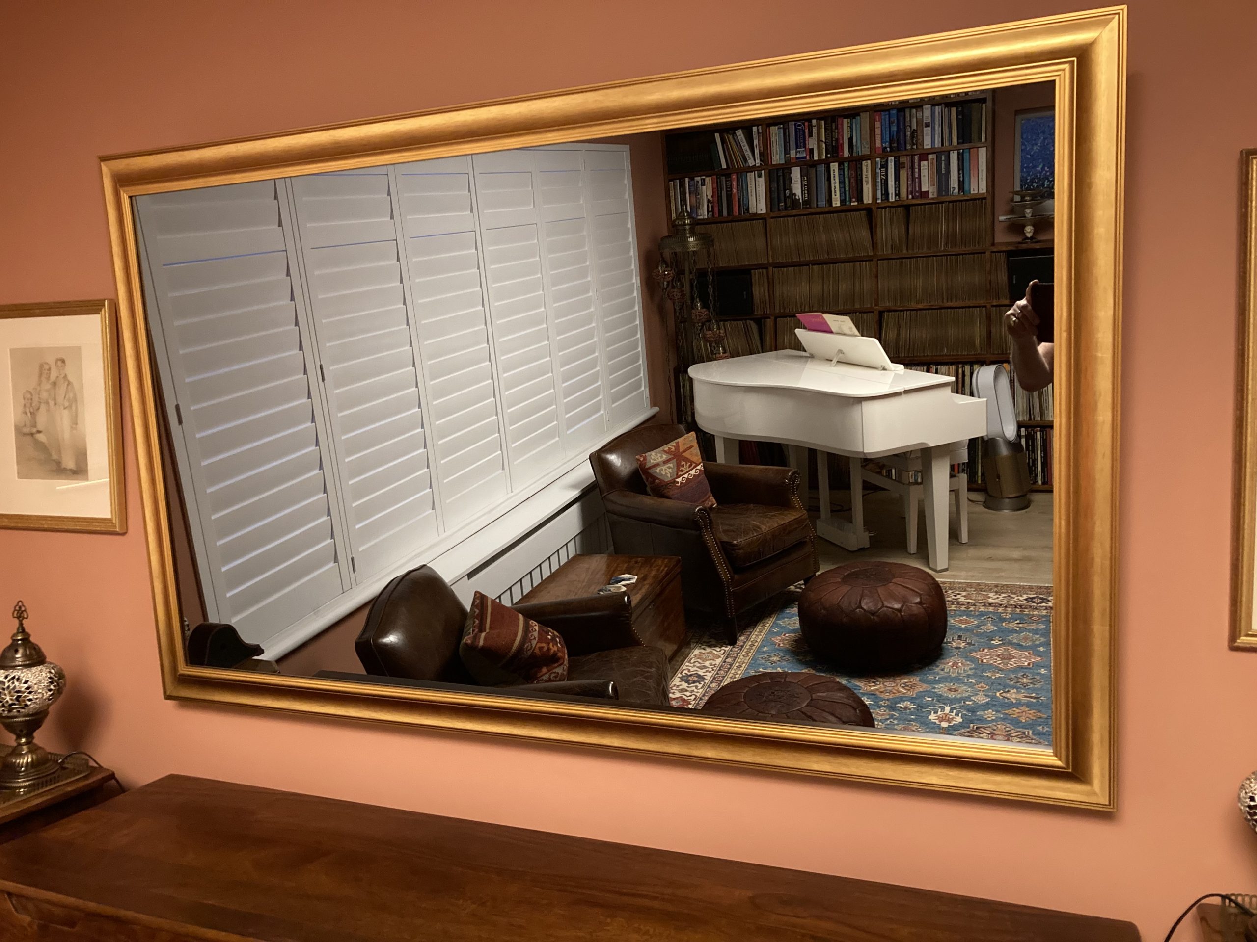 65" QN90 Framed Mirror TV with Reverse Gold frame